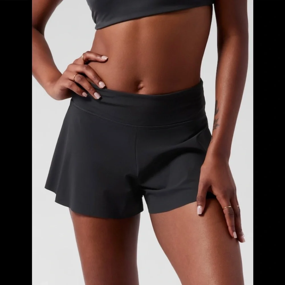 NWT-Athleta Makani Black Swim Short, Extra Small